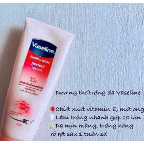 Sữa Dưỡng Thể Vaseline, kem dưỡng thể trắng da vaseline Healthy White Perfect Serum 10X 320ml chính hãng  Cosmetic999