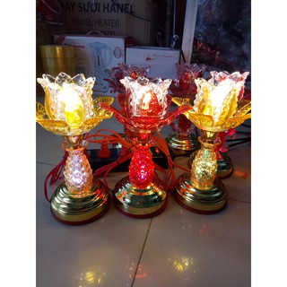 Đèn thờ hoa ly loại 1 bông cao 25cm (gồm 1 đôi)