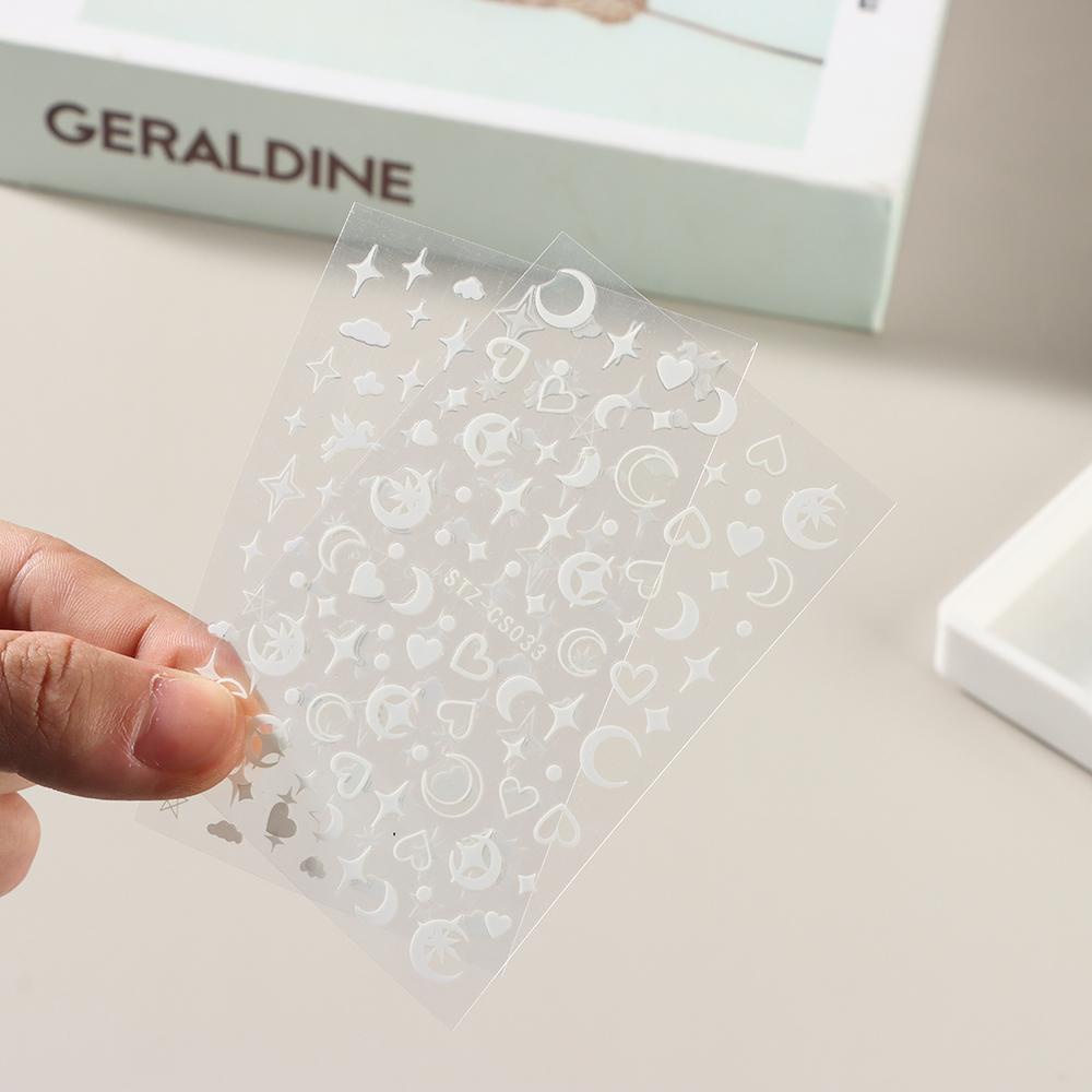 CACTU Sticker Dán Móng Họa Tiết Sọc 3D