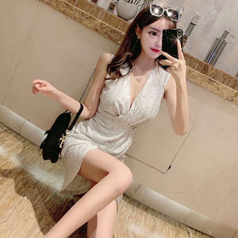 Đầm nữ dáng ôm Emilyshop họa tiết kim tuyến