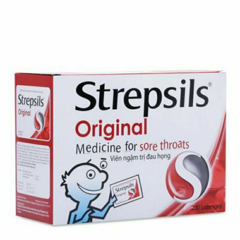 Kẹo strepsil thông họng. mát họng