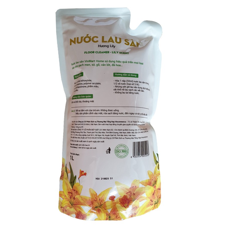 Nước lau sàn VinMart Home 1 lít