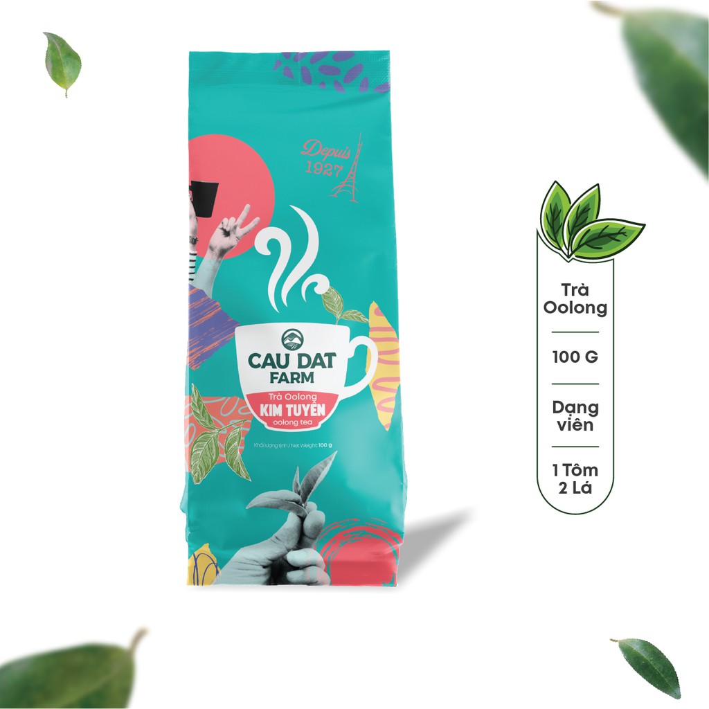 TRÀ OOLONG KIM TUYÊN CẦU ĐẤT GÓI 100GR