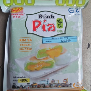Bánh pía kim sa vị lá dứa 480g