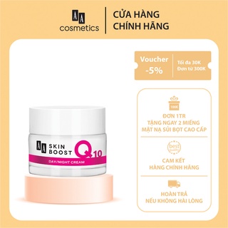 [MỸ PHẨM CHÂU ÂU CHÍNH HÃNG] Kem trẻ hóa da và mờ nếp nhăn AA Skin Boost Q10 Day/Night Cream của AA COSMETICS Ba Lan