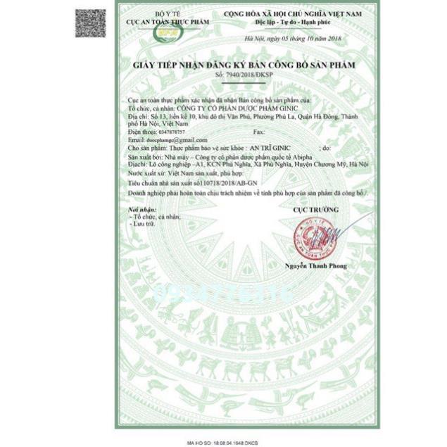 ✅ An trĩ Ginic Hỗ trợ phục hồi chức năng trong bệnh trĩ, cải thiện các triệu chứng của bệnh trĩ hộp 30 viên