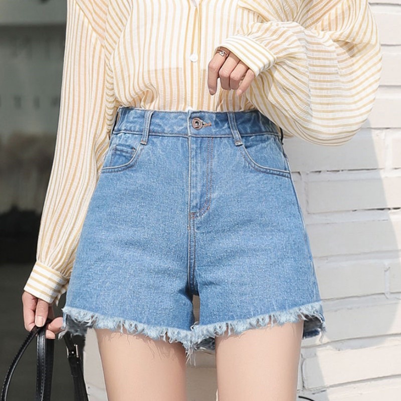 Quần short jeans trơn chất bò xịn lên dáng xinh