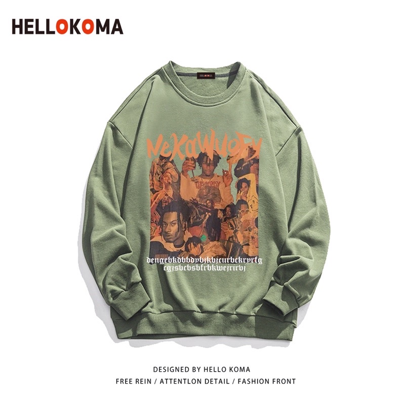 Áo Sweater Hellokoma in hình nam nữ