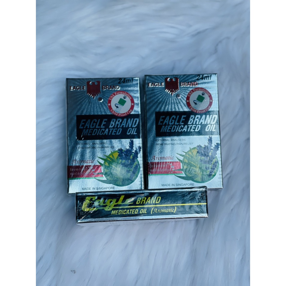 Dầu gió Con ó Trắng Singapore Eagle Brand Medicated Oil Refresh 24ml Singapore - Hương bạc hà đinh dương