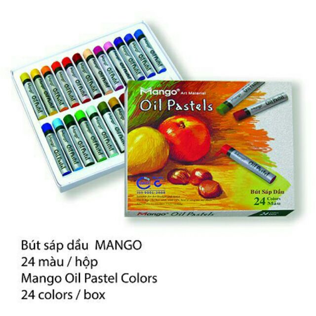 Bút  sáp  dầu mango cao cấp  24 màu chính hãng.