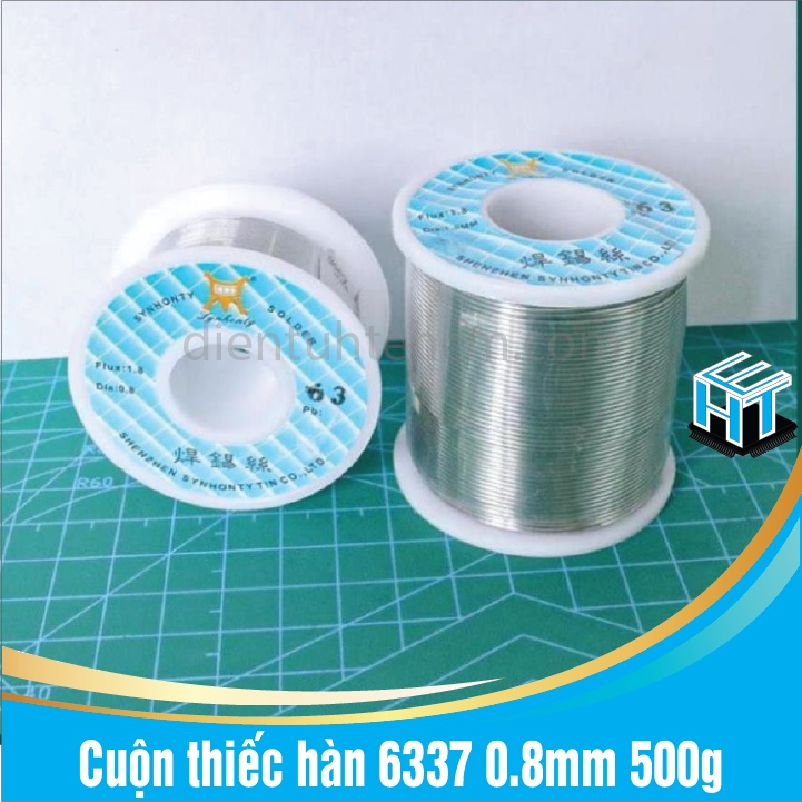 Cuộn thiếc hàn 63/37 0.8mm loại 500g