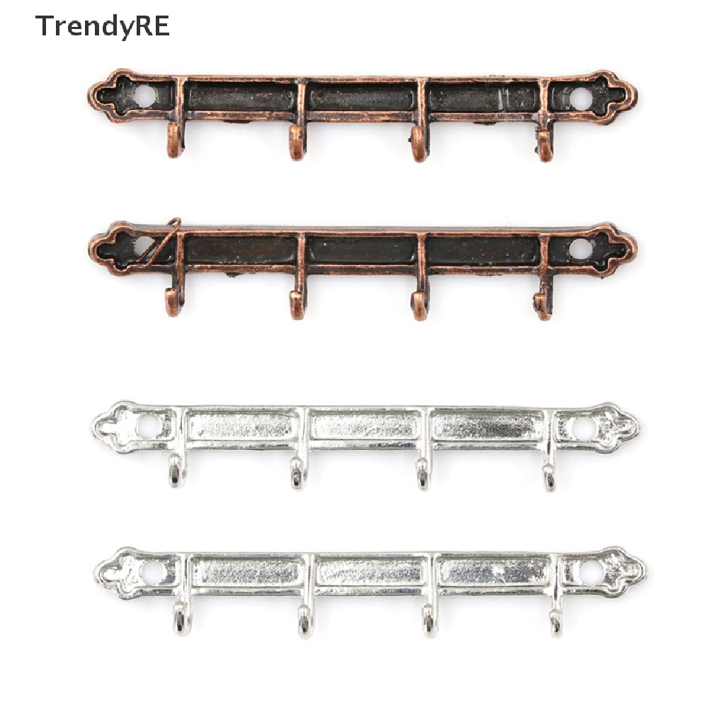 Set 2 Móc Treo Quần Áo / Khăn Tắm Bằng Thép Không Gỉ Tỷ Lệ 1: 12 Trang Trí Nhà Búp Bê