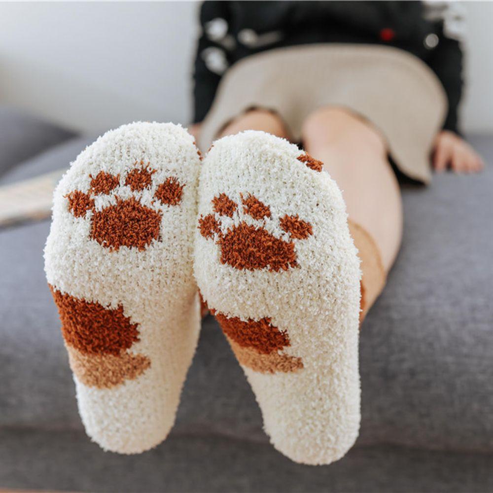 YVE Vớ Ngủ Vải Nhung San Hô Mềm Mại Dày Dặn