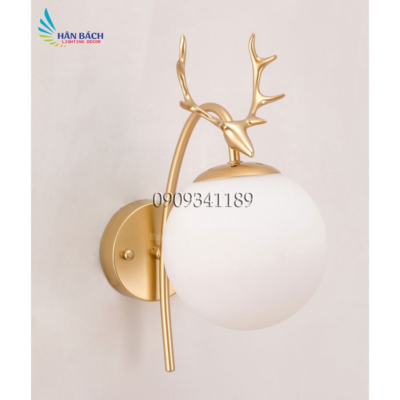 Đèn gắn tường hiện đại + Tặng kèm bóng led 5w kín đèn treo tường sừng hươu DGT5890