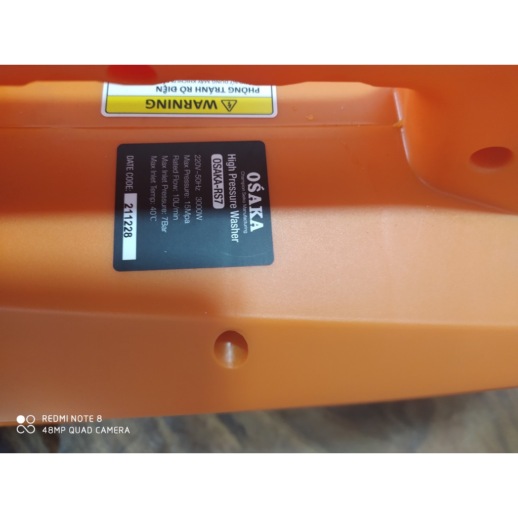 Máy Xịt Rửa Xe Chỉnh Áp Osaka RS7 - 3000W - Model 2023