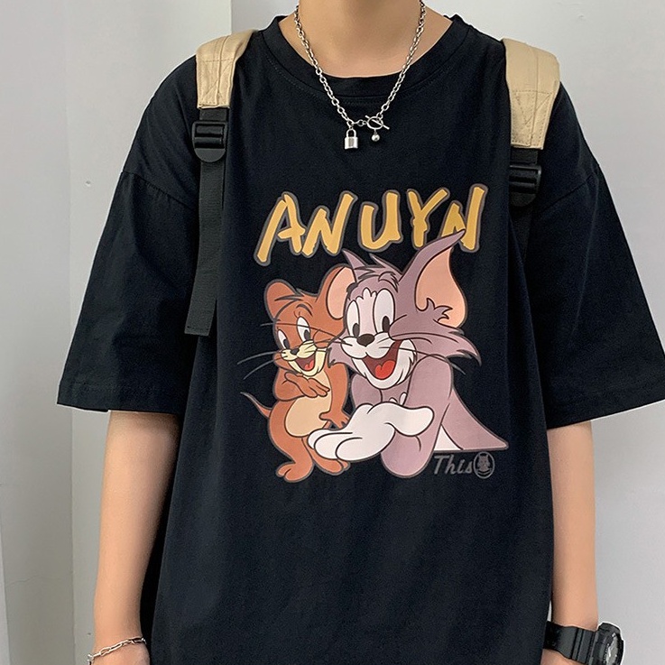 [APN34] Áo Thun, Áo Phông Tay Lỡ Nam Unisex Tom and Jerry Tay Lỡ form rộng | BigBuy360 - bigbuy360.vn