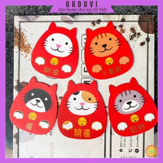 Bao lì xì tết 2024, phong bao lì xì đẹp độc lạ mèo thần tài may mắn GADUVI
