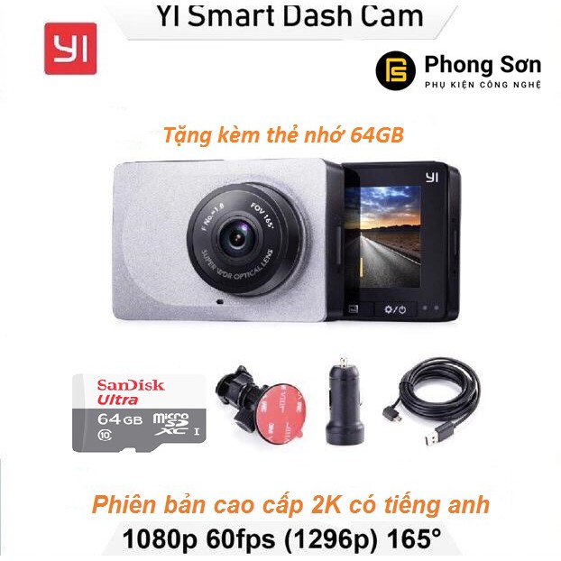 Camera hành trình Ô tô 1296P Xiaomi (xám)+Kèm thẻ Micro 64GB | BigBuy360 - bigbuy360.vn