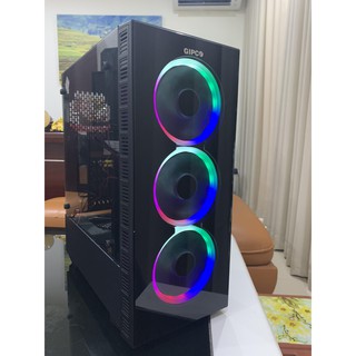 Vỏ Case GIPCO Gaming LED RGB 2 mặt kính cường lực