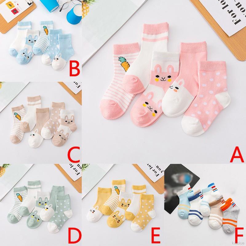 Tất cotton thoáng khí họa tiết ngộ nghĩnh phong cách Hàn Quốc cho bé