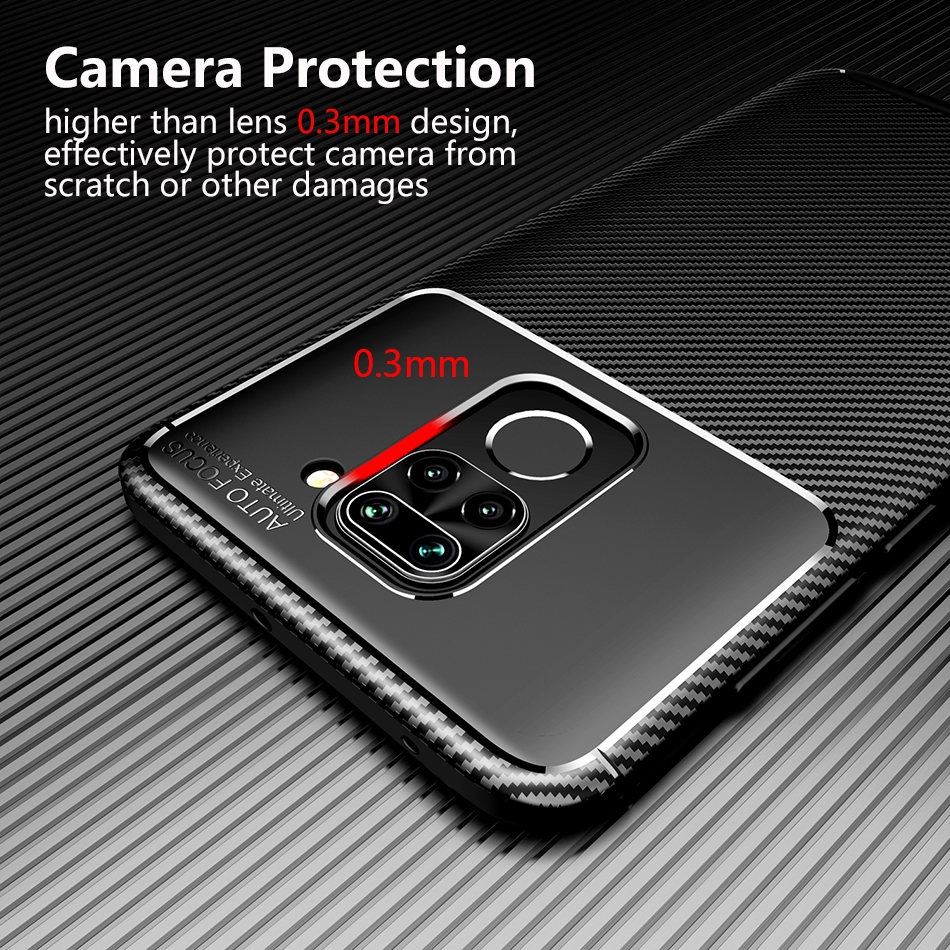 Ốp điện thoại silicone phủ sợi carbon thời trang chống sốc cho XIAOMI REDMI NOTE 9 PRO MAX 9s