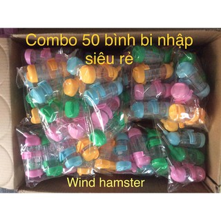 (sỉ siêu rẻ-FREESHIP 70K) Combo 50 bình bi 80ml nhập loại tốt siêu rẻ cho hamster, thỏ bọ, nhím, sóc.