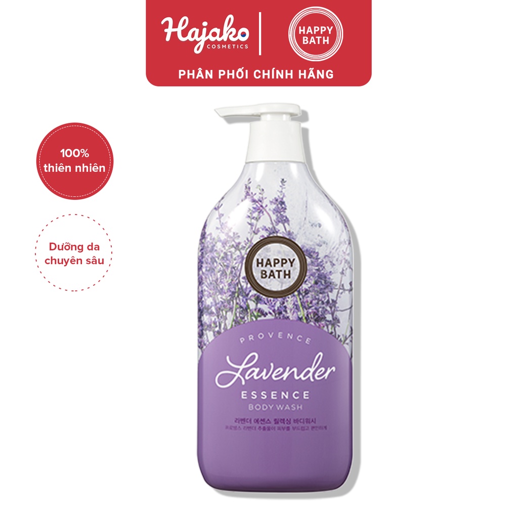 Sữa Tắm Tinh Chất Hoa Oải Hương Happy Bath Lavender Essence Body Wash 900g
