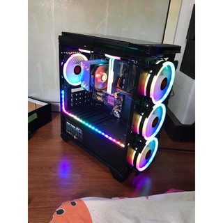 Quạt tản nhiệt Fan led RGB - Coolman/ Vitra Dual Ring RGB - Bảo hành 12 tháng - MKSHOP