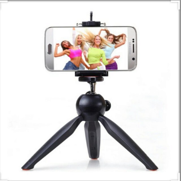 Chân đế kẹp điện thoại, máy ảnh Tripod mini Yunteng YT228 - MT01 chống trượt 3 chân xoay 360 độ + Đầu kẹp