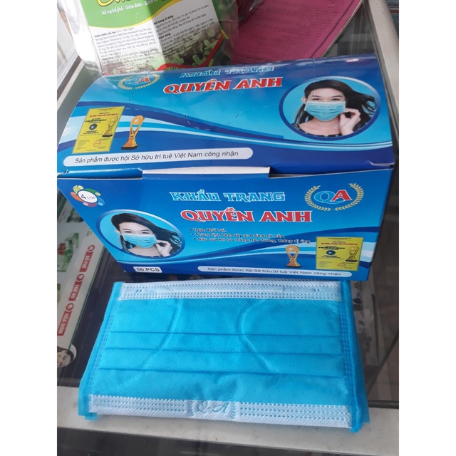 Khẩu trang 4 lớp Quyền Anh Hộp 50 cái. Khẩu trang chính hãng bán tại Nhà Thuốc. | BigBuy360 - bigbuy360.vn