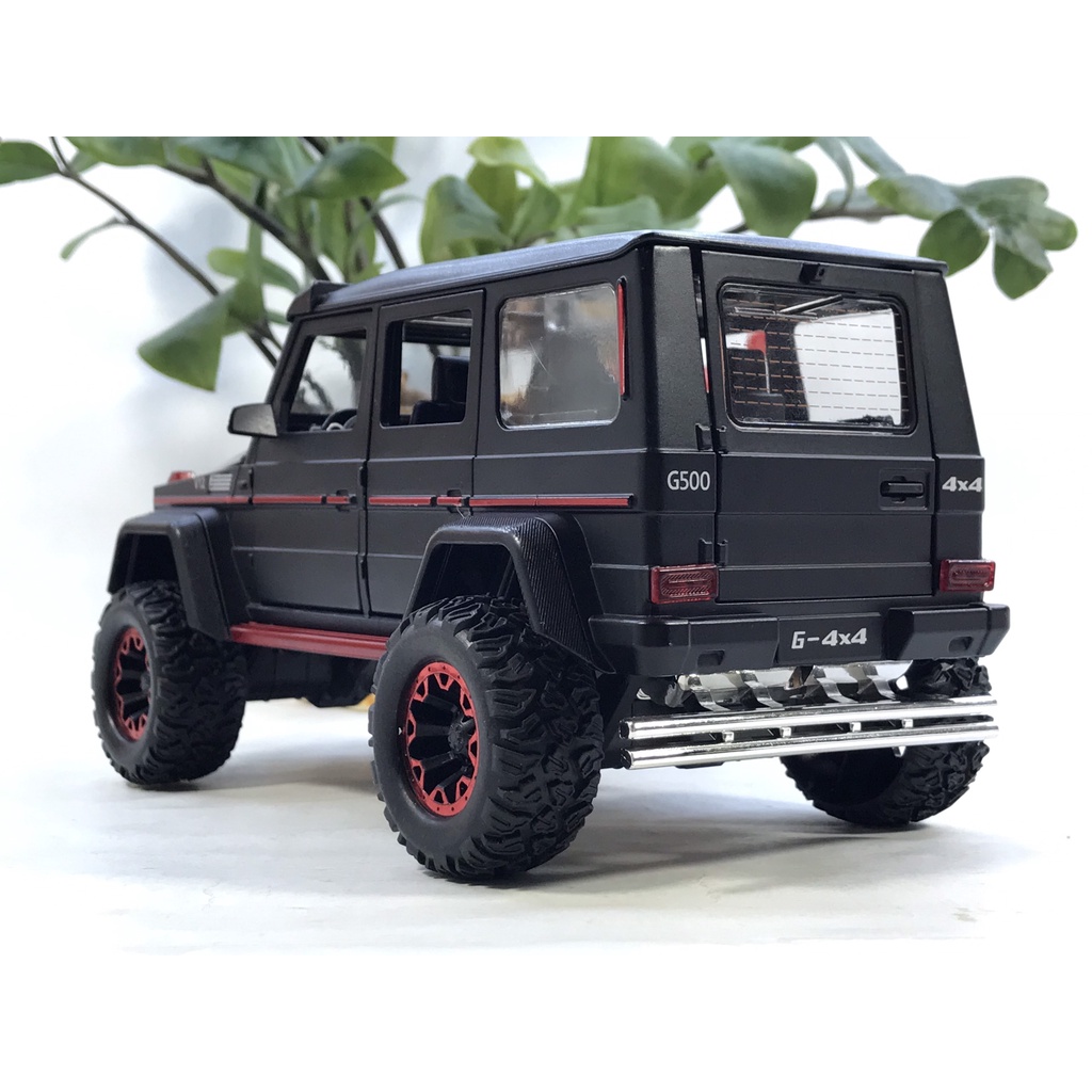 Mô hình xe ô tô Mercedes Benz G500 4x4 tỷ lệ 1:24 bằng hợp kim mô hình xe địa hình có giảm xóc có cửa sổ trời