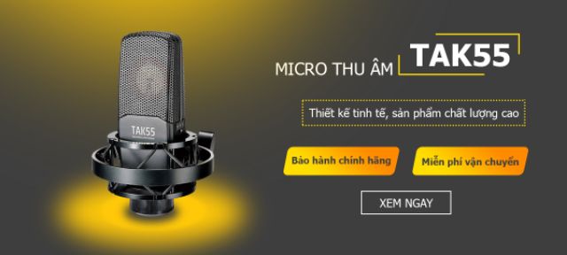 [Mã ELHACE giảm 4% đơn 300K] Mic thu âm chuyên nghiệp TAK55 (CHÍNH HÃNG TAKSTAR)