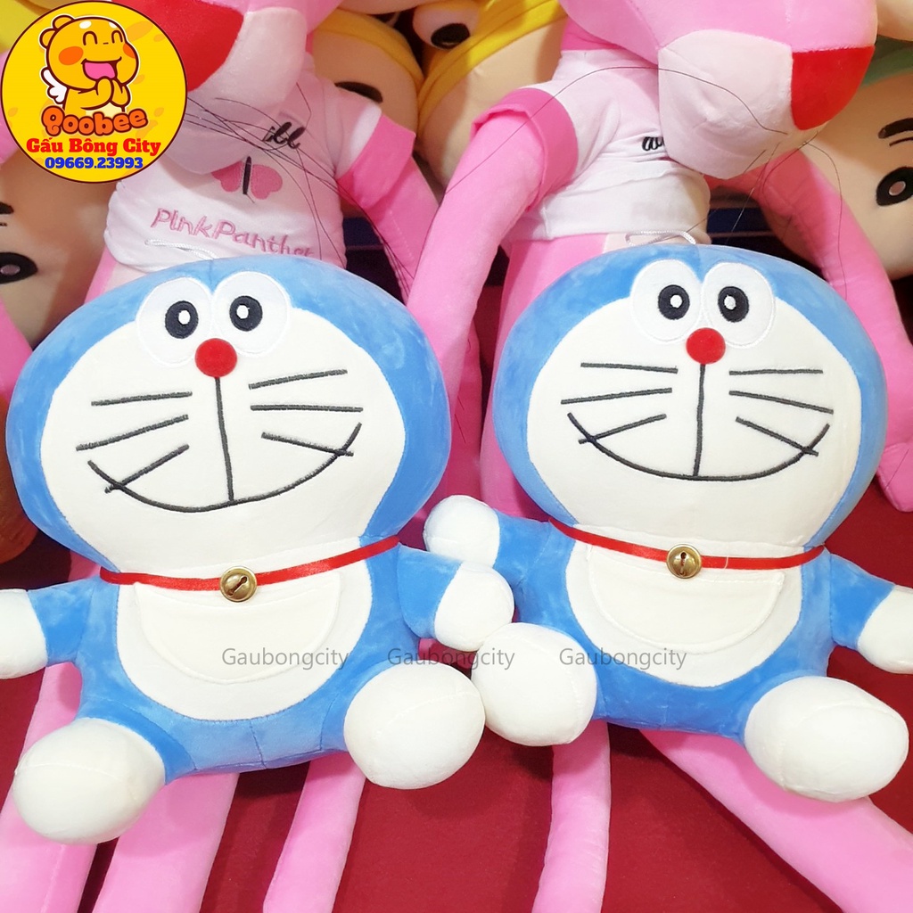 Gấu Bông Gối Ôm Doraemon Đô rê mon Đội Mũ Cao Cấp