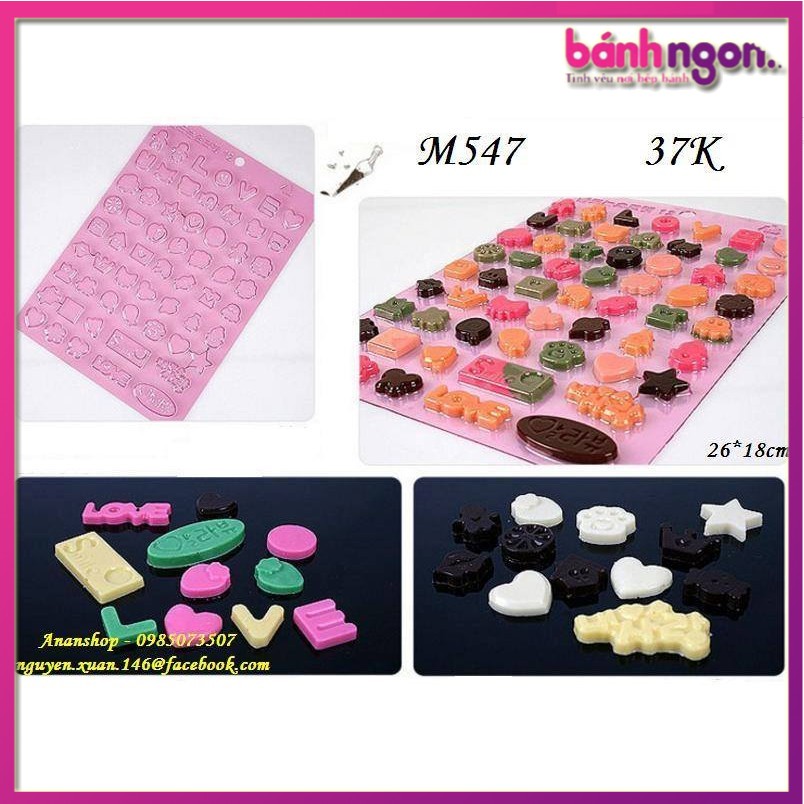 Khuôn nhựa nhiều hình chữ love