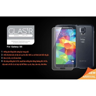 Bộ 2 Kính cường lực Samsung Galaxy S5 Tặng ốp dẻo