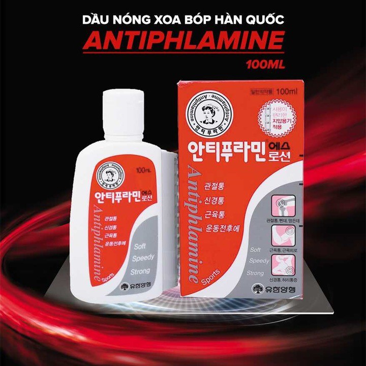 Dầu Xoa Bóp Hàn Quốc ANTIPHLAMINE 100ml - Gel massage cực kỳ hiệu nghiệm