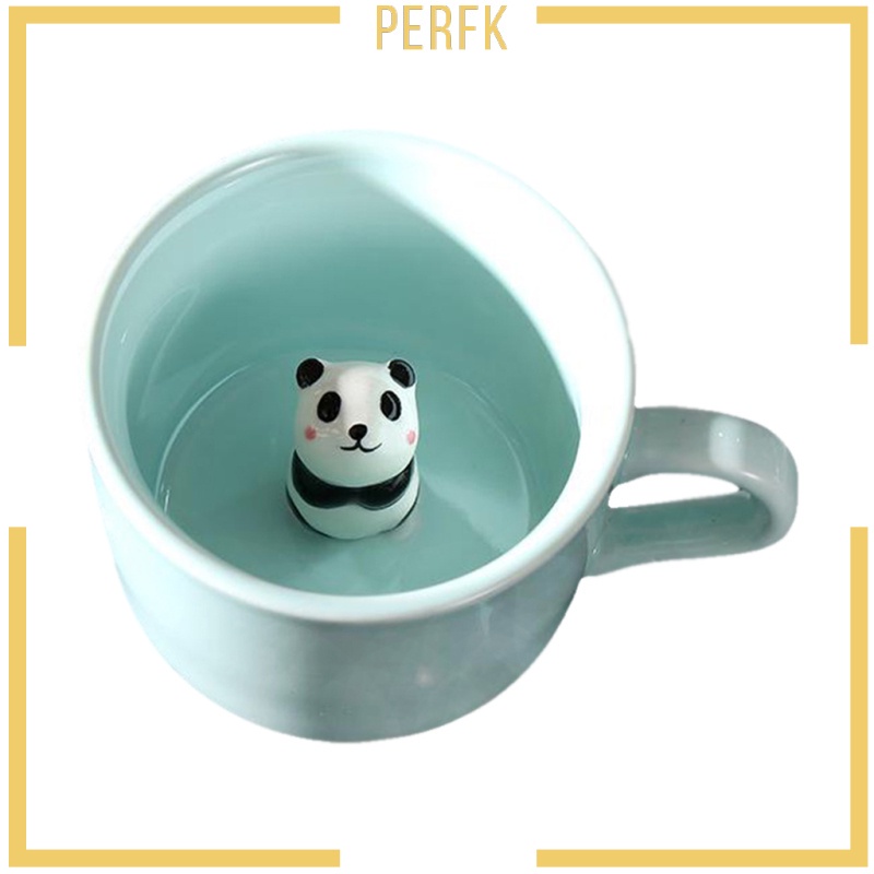 Cốc Sứ Uống Cà Phê / Trà Sữa In Hình Động Vật Hoạt Hình 3d Dễ Thương