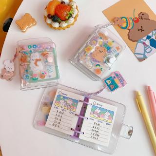 Sổ Tay Ghi Chú Mini Bìa Trong Suốt Họa Tiết Hoạt Hình Kiểu Hàn Quốc Sáng Tạo