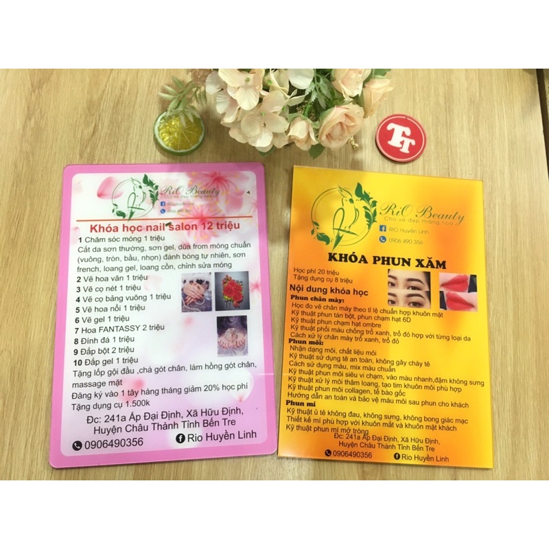 MENU MICA IN THEO YÊU CẦU