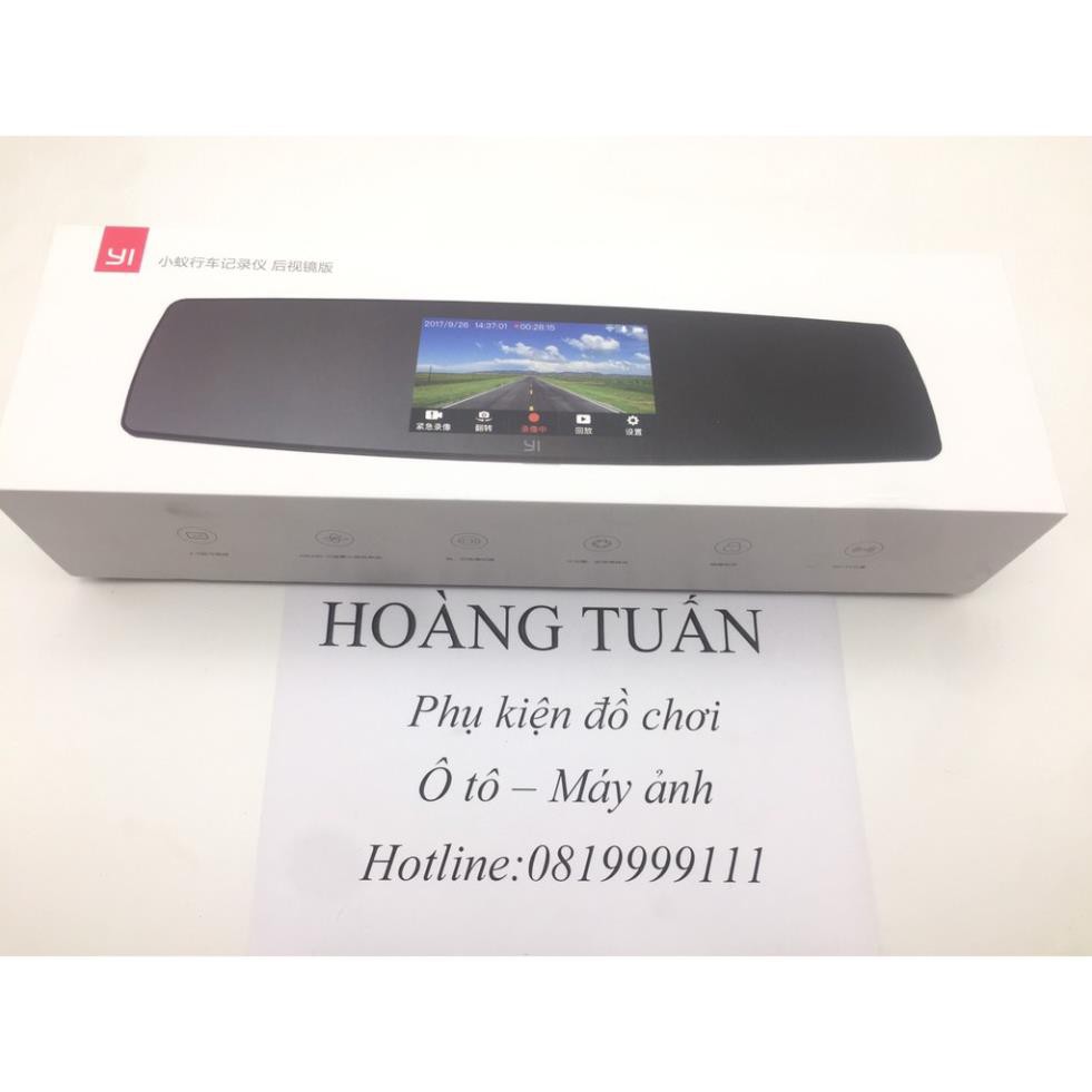 Camera hành trình trước sau kiêm cam lùi Xiaomi Yi Mirror BẢN NỘI ĐỊA BẢO HÀNH 1 NĂM kèm thẻ nhớ class 10 tốc độc cao