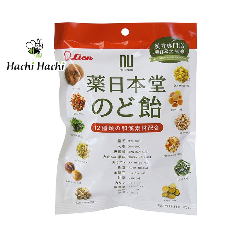 KẸO 12 LOẠI THẢO DƯỢC NHẬT BẢN LION 74G - Hachi Hachi Japan Shop