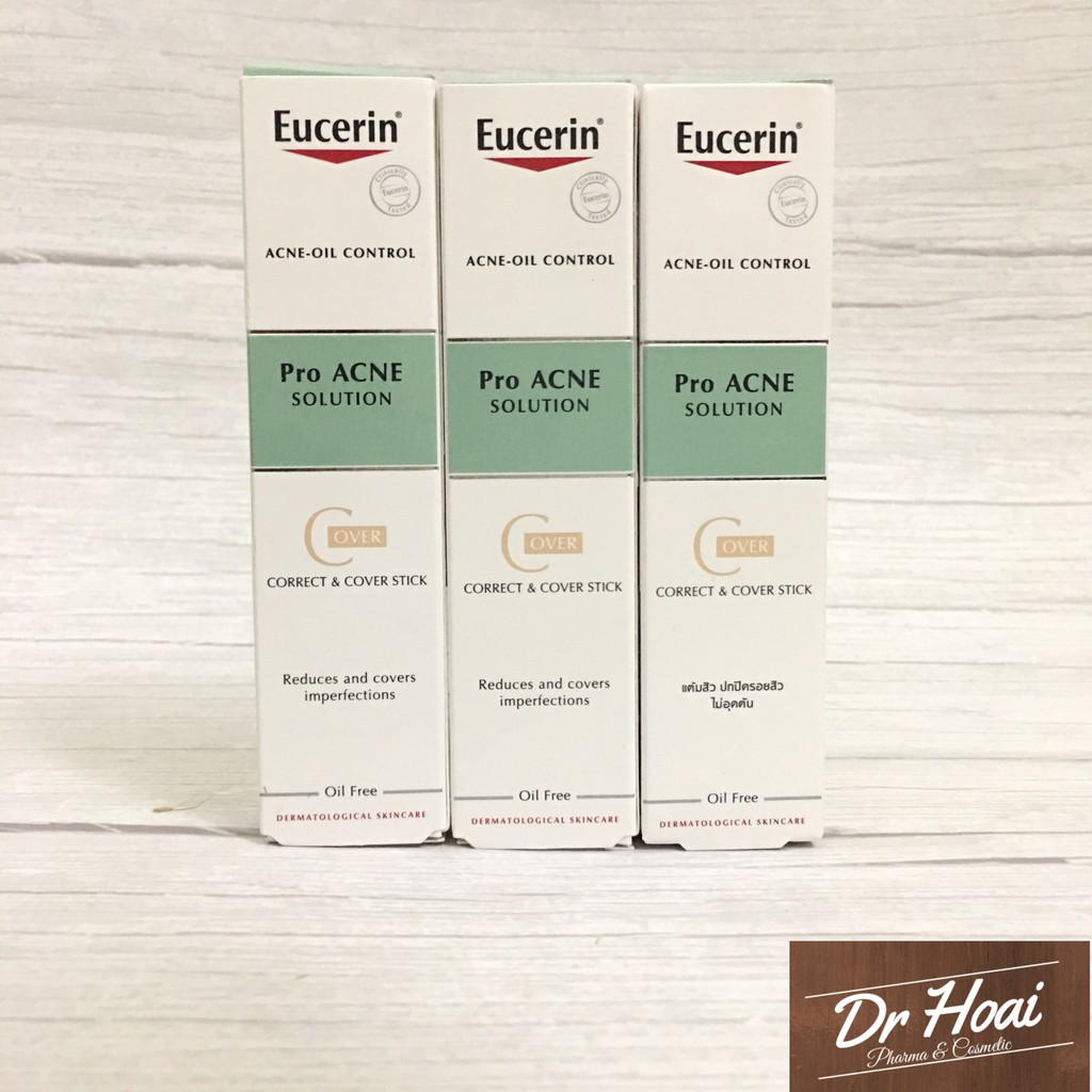 [Chính Hãng] Kem, Bút Che Khuyết Điểm EUCERIN Pro Acne Correct & Cover Stick - Giảm Mụn, Mờ Thâm 2g | BigBuy360 - bigbuy360.vn