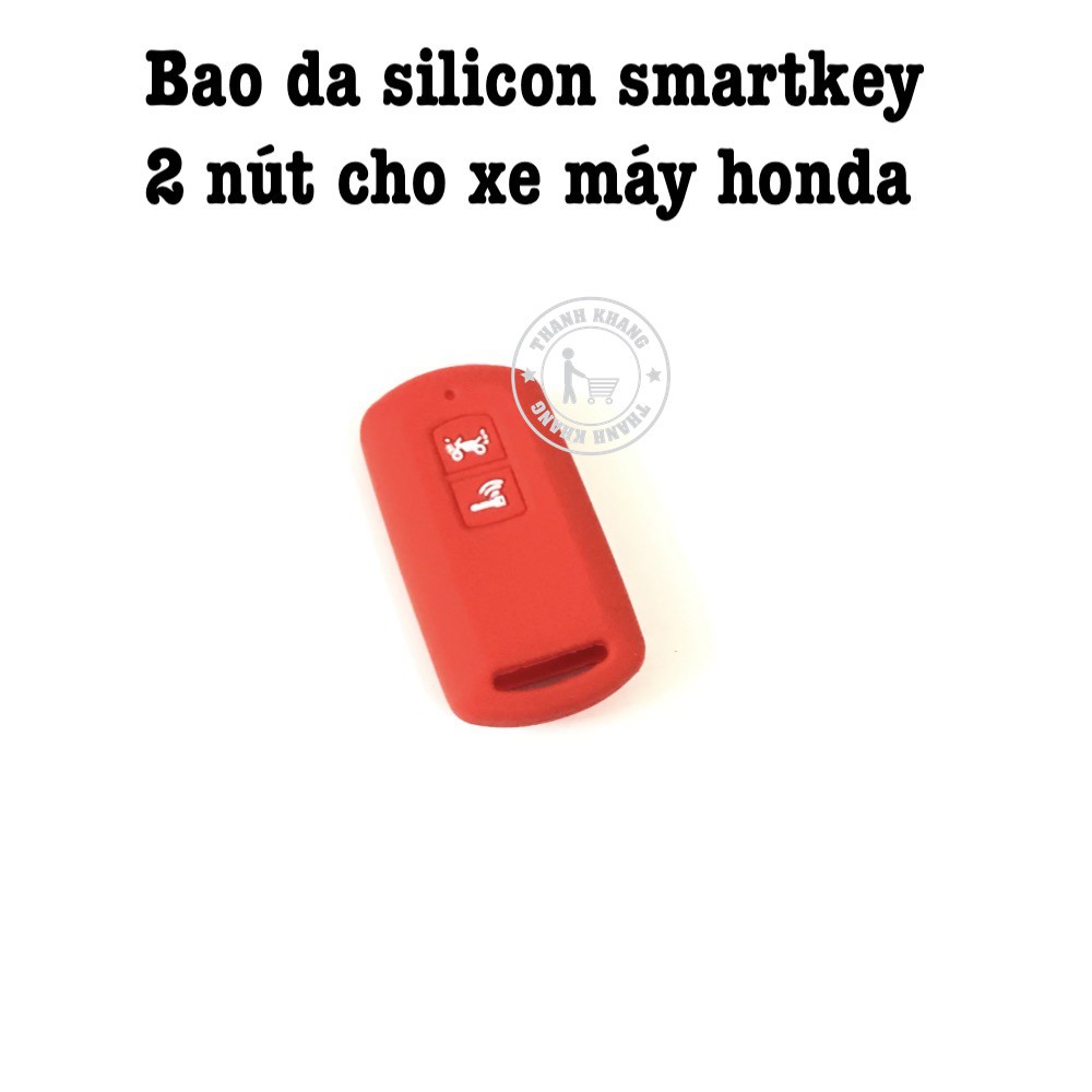 Bao da silicon smartkey 2 nút cho xe máy honda màu đỏ thanh khang 006001466