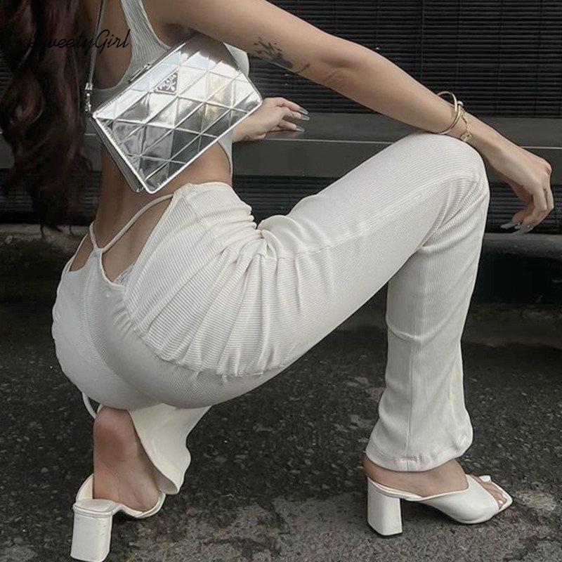 Quần Dài Lưng Cao Màu Trơn Dáng Ôm Thời Trang 2022 Cho Nữ