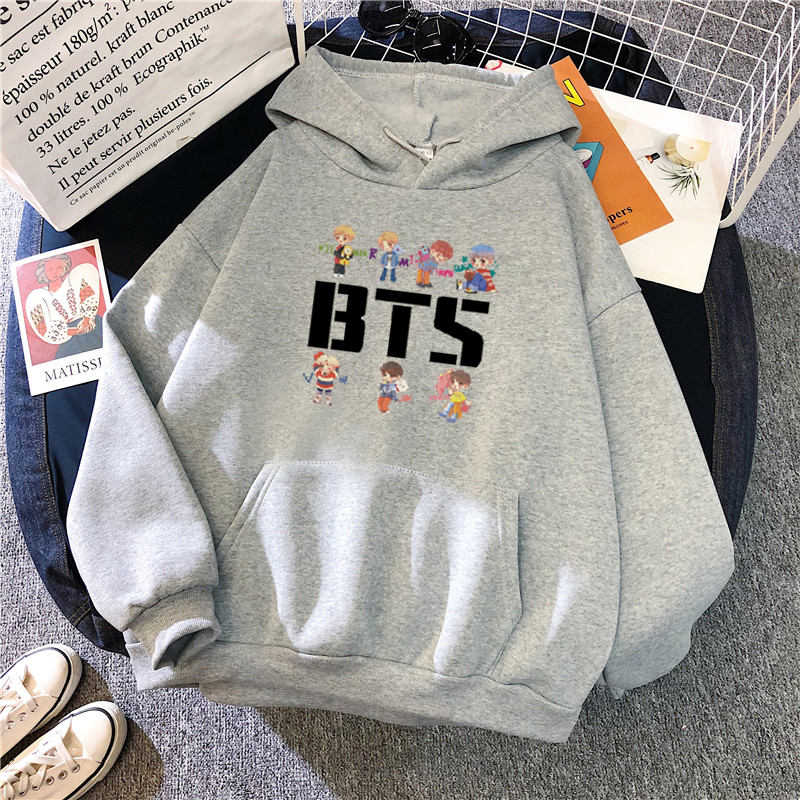 Áo Hoodie Dài Tay In Hình Nhóm Nhạc Bts Thời Trang Đường Phố Dành Cho Nam Và Nữ 2