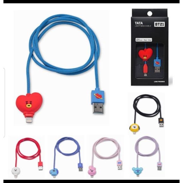 Dây cáp sạc BT21 × Line friends Official.