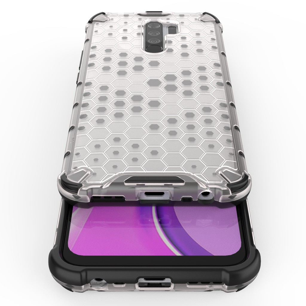 Ốp lưng Xiaomi Redmi 9 chống sốc vân tổ Ong kiểu dáng UAG cao cấp siêu bền