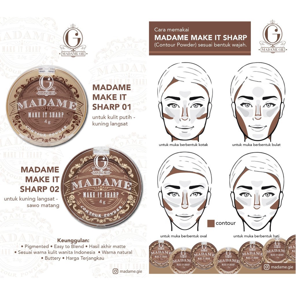 (hàng Mới Về) Phấn Tạo Khối Trang Điểm Madame | BigBuy360 - bigbuy360.vn