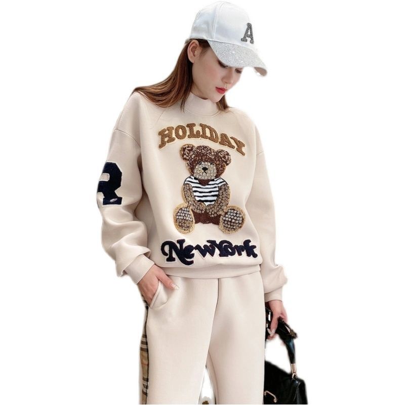 Set đồ thể thao hai món dáng rộng thời trang xuân thu cao cấp 2021