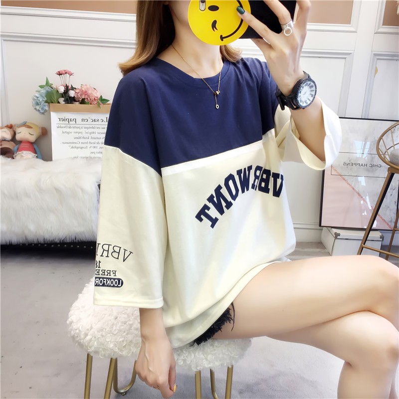 [ HÀNG Xả Sốc] Áo Thun nữ ngắn tay phong cách Hồng Kông form rộng